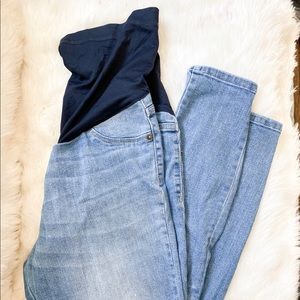 Indigo blue maternity jeans